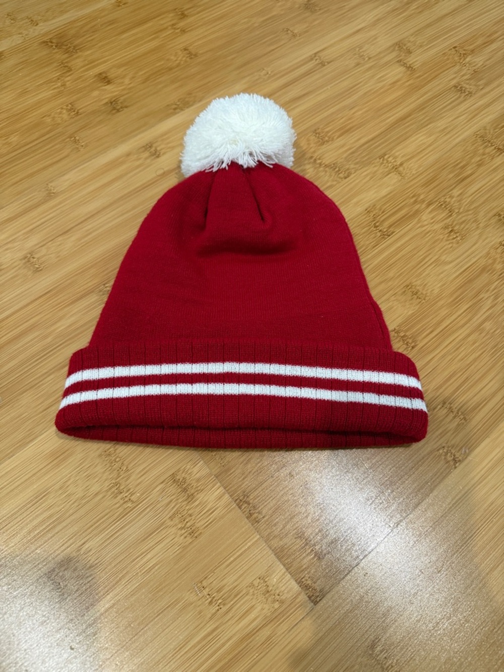 Holiday Pom Pom Beanie - Red "Merry Christmas Ya Filthy Animal" - Picture 4 of 5